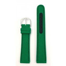 Lederband Nylon grün, genäht, 18mm